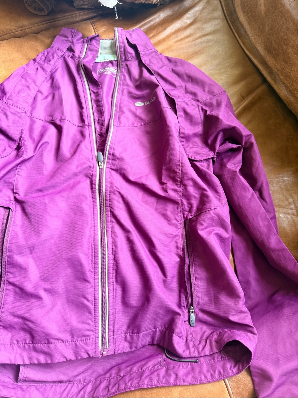 SUGOI Magenta Zip-Front Lightweight Ski Jacket